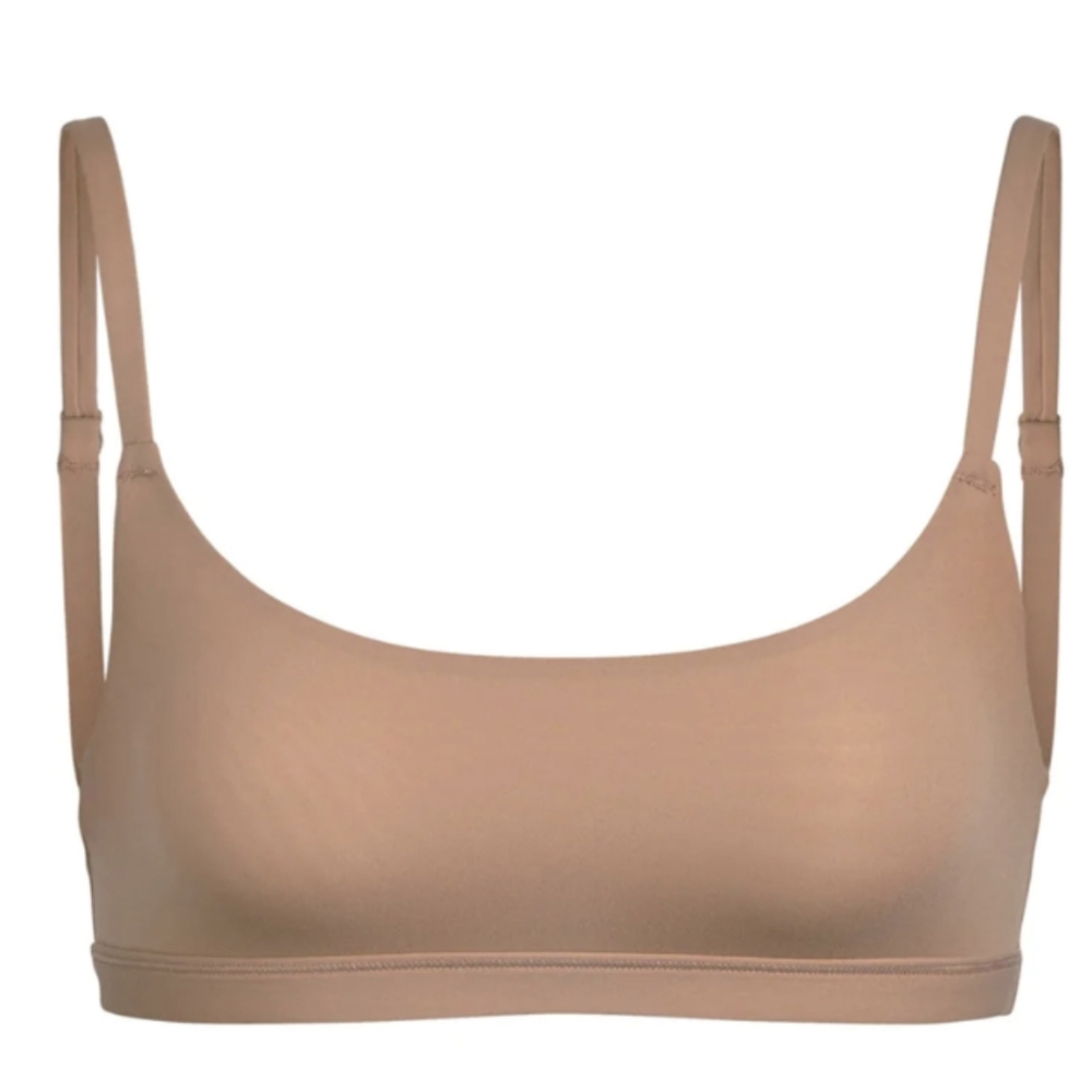 NWT SKIMS Fits Everybody Scoop Neck Bralette - Size S in Sienna
